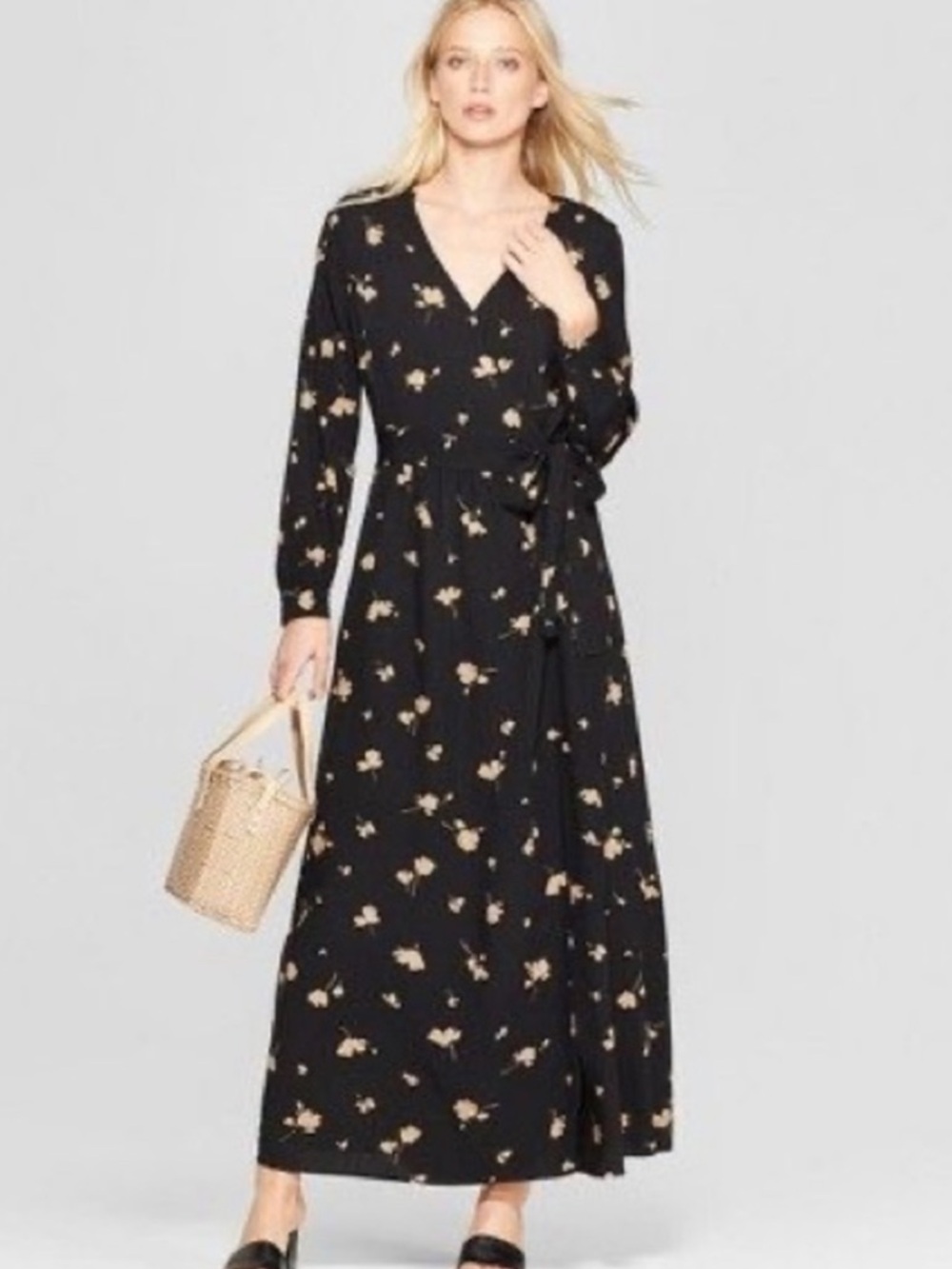 Floral Black Maxi Dress